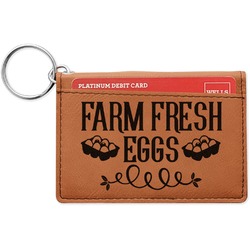 Farm Quotes Leatherette Keychain ID Holder - Single Sided