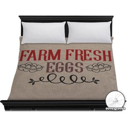 Farm Quotes Duvet Cover - King