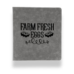 Farm Quotes Leather Binder - 1" - Grey