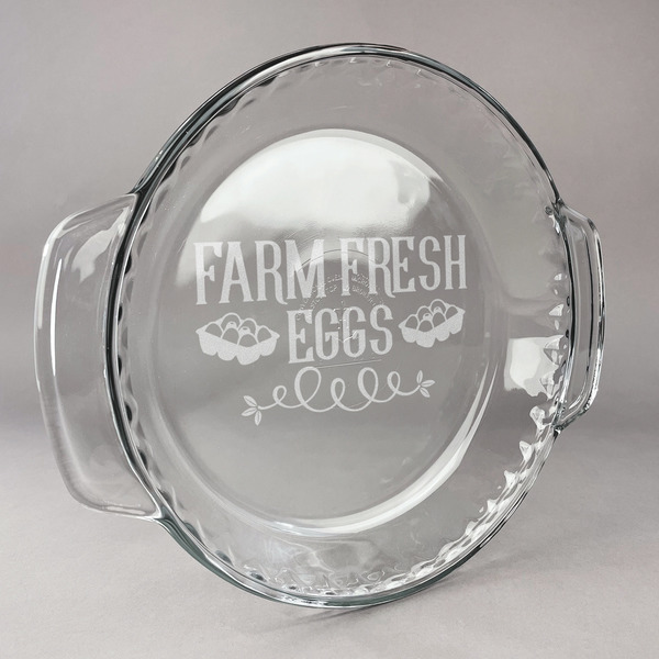 Custom Farm Quotes Glass Pie Dish - 9.5in Round