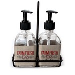 Farm Quotes Glass Soap & Lotion Bottle Set