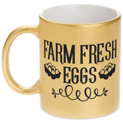 Farm Quotes Metallic Gold Mug