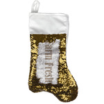 Farm Quotes Reversible Sequin Stocking - Gold