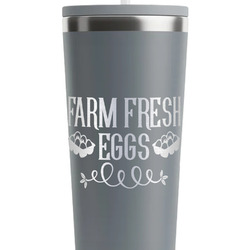 Farm Quotes RTIC Everyday Tumbler with Straw - 28oz - Grey - Double-Sided