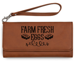 Farm Quotes Ladies Leatherette Wallet - Laser Engraved