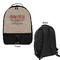 Farm Quotes Large Backpack - Black - Front & Back View