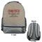 Farm Quotes Large Backpack - Gray - Front & Back View