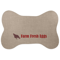 Farm Quotes Bone Shaped Dog Food Mat (Large) (Personalized)