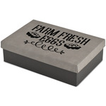 Farm Quotes Large Gift Box w/ Engraved Leather Lid