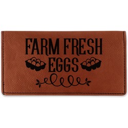 Farm Quotes Leatherette Checkbook Holder - Single Sided