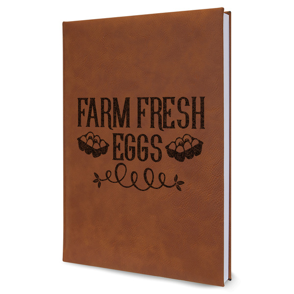 Custom Farm Quotes Leather Sketchbook - Large - Single Sided