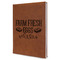 Farm Quotes Leather Sketchbook - Large - Single Sided - Angled View