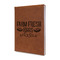 Farm Quotes Leather Sketchbook - Small - Double Sided - Angled View