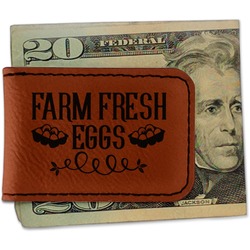 Farm Quotes Leatherette Magnetic Money Clip - Single Sided