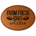 Farm Quotes Faux Leather Iron On Patch - Oval