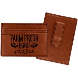 Farm Quotes Leatherette Wallet with Money Clip