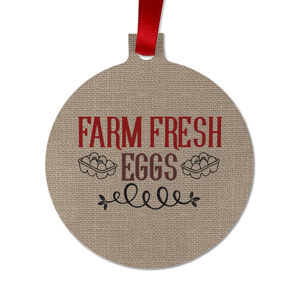 Custom Farm Quotes Metal Ball Ornament - Double Sided