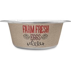 Farm Quotes Stainless Steel Dog Bowl - Large