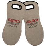 Farm Quotes Neoprene Oven Mitts - Set of 2