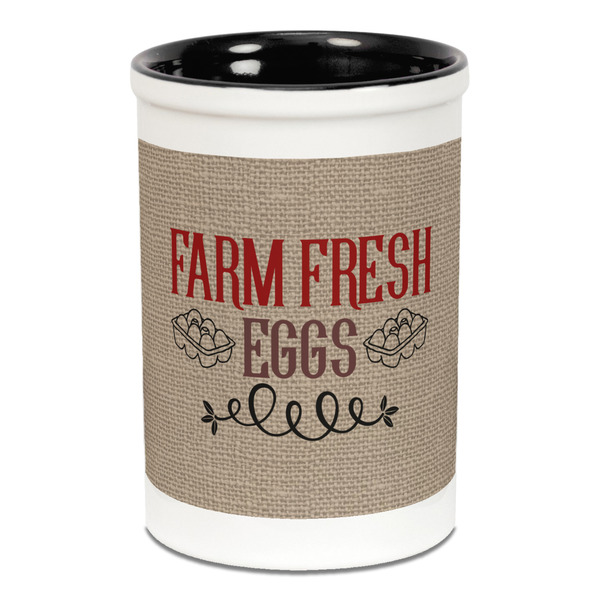 Custom Farm Quotes Ceramic Pencil Holders - Black