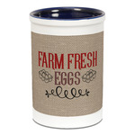 Farm Quotes Ceramic Pencil Holders - Blue