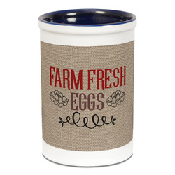 Farm Quotes Ceramic Pencil Holders - Blue