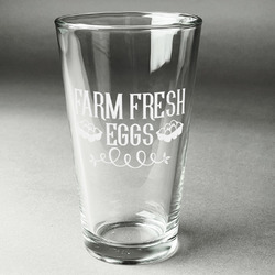 Farm Quotes Pint Glass - Engraved (Single)