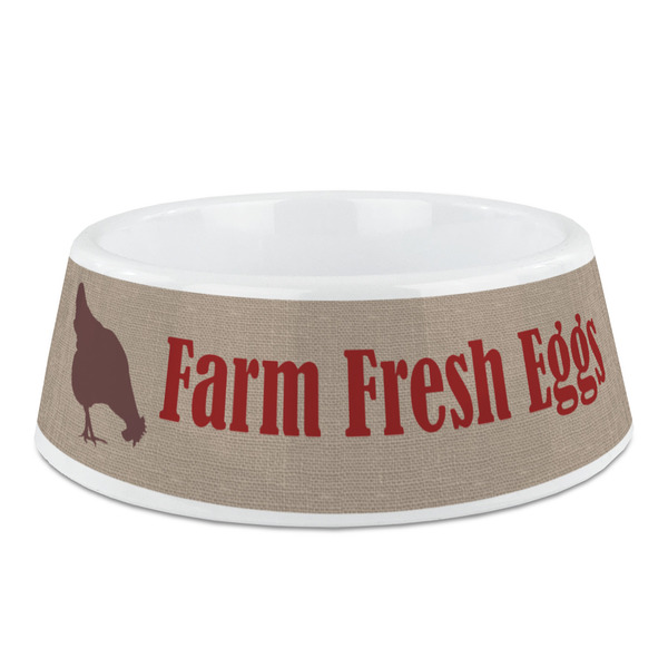 Custom Farm Quotes Plastic Dog Bowl - Medium