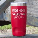 Farm Quotes 20 oz Stainless Steel Tumbler - Red - Double Sided