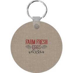 Farm Quotes Round Plastic Keychain