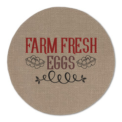 Farm Quotes Round Linen Placemat - Single Sided