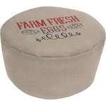 Farm Quotes Round Pouf Ottoman