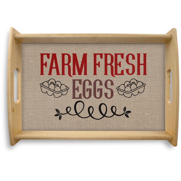 Custom Farm Quotes Natural Wooden Tray - Small