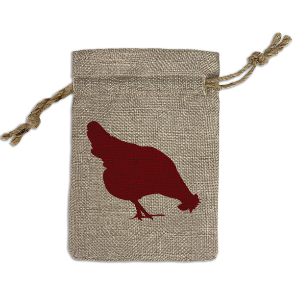 Custom Farm Quotes Small Burlap Gift Bag - Front