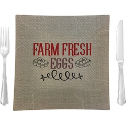Farm Quotes Glass Square Lunch / Dinner Plate 9.5"