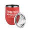 Farm Quotes Stainless Wine Tumblers - Coral - Double Sided - Alt View