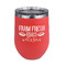 Farm Quotes Stainless Wine Tumblers - Coral - Double Sided - Front