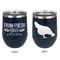 Farm Quotes Stainless Wine Tumblers - Navy - Double Sided - Approval