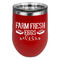 Farm Quotes Stainless Wine Tumblers - Red - Double Sided - Front