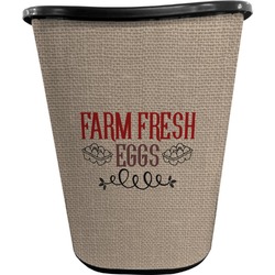 Farm Quotes Waste Basket - Single Sided (Black)