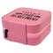 Farm Quotes Travel Jewelry Boxes - Leather - Pink - View from Rear