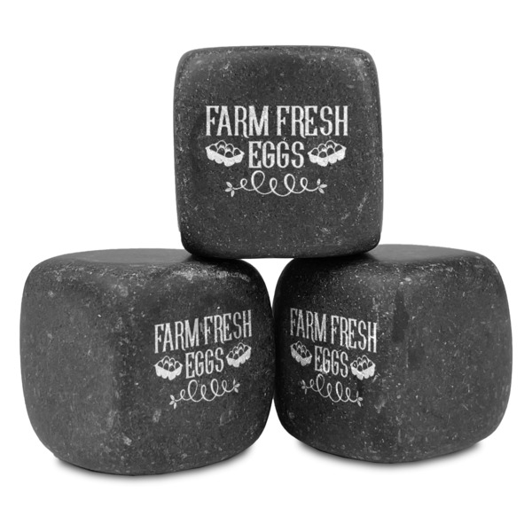 Custom Farm Quotes Whiskey Stone Set - Set of 3