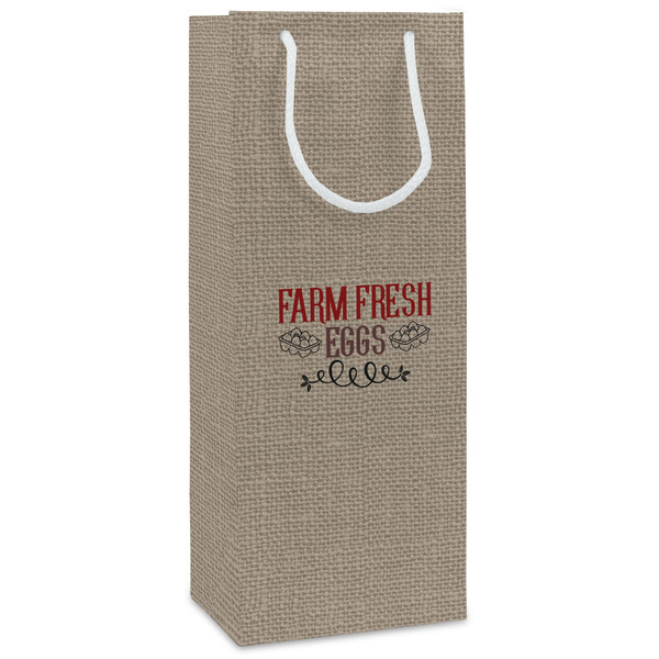 Custom Farm Quotes Wine Gift Bags - Matte