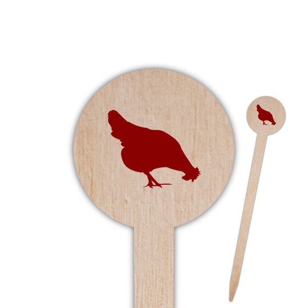 Custom Farm Quotes 6" Round Wooden Food Picks - Double Sided