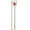 Farm Quotes Wooden 7.5" Stir Stick - Round - Dimensions