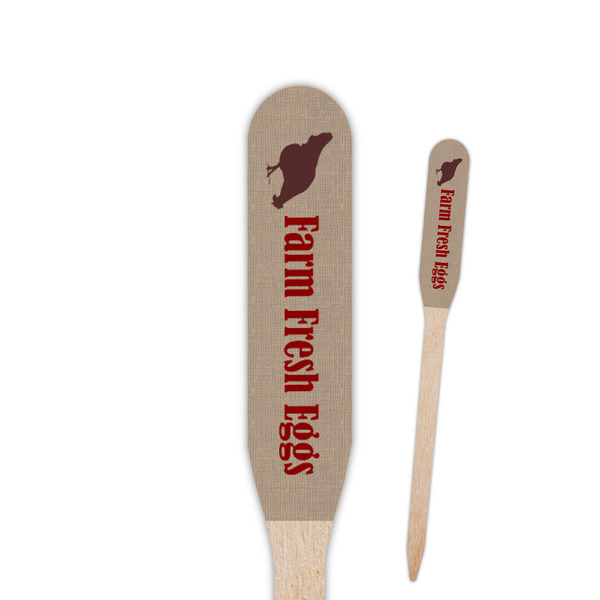 Custom Farm Quotes Paddle Wooden Food Picks - Single Sided