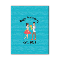 Happy Anniversary Wood Print - 11x14 (Personalized)