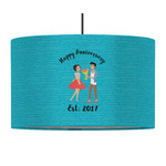 Happy Anniversary 12" Drum Pendant Lamp - Fabric (Personalized)