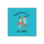 Happy Anniversary Wood Print - 12x12 (Personalized)