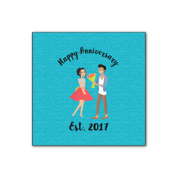 Custom Happy Anniversary Wood Print - 12x12 (Personalized)